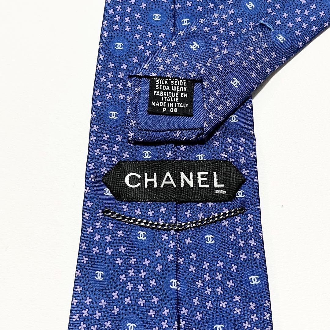 激レア☆チェーン付き【極美品】CHANEL シャネル ネクタイ ココマーク