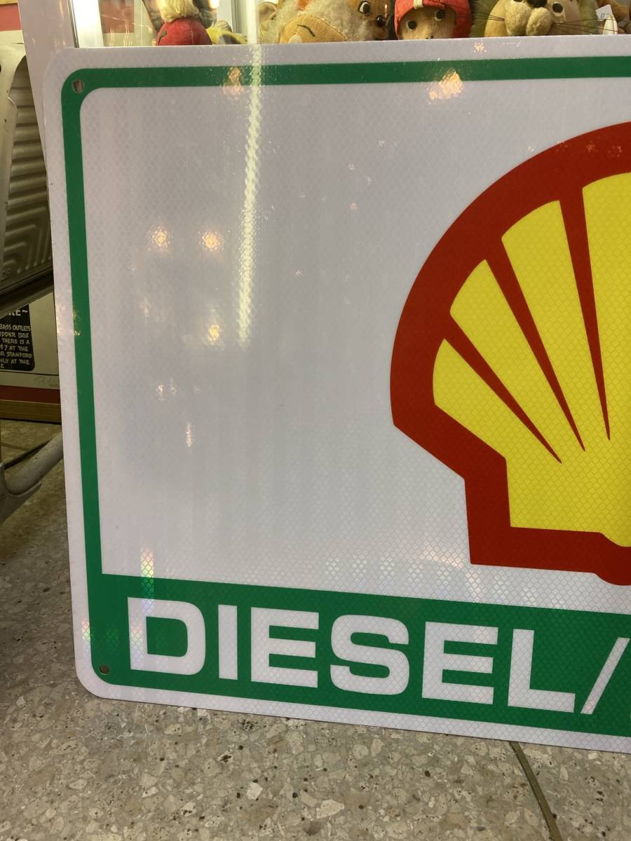 ヴィンテージ調★SHELL　特大　約７６×４５cm、メタルサイン★シェル、ガソリン、企業物、看板、ガレージ_画像3