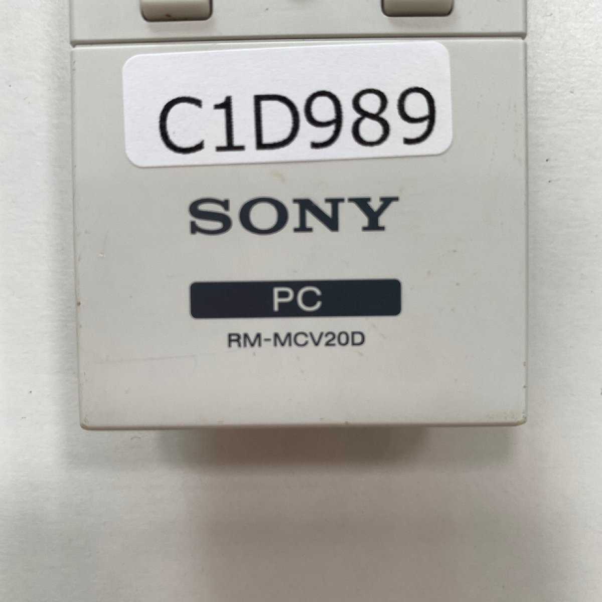 C1D989 【送料１８５円】 TV リモコン / SONY ソニー RM-MCV20D 動作確認済み★即発送★ テレビ_画像4