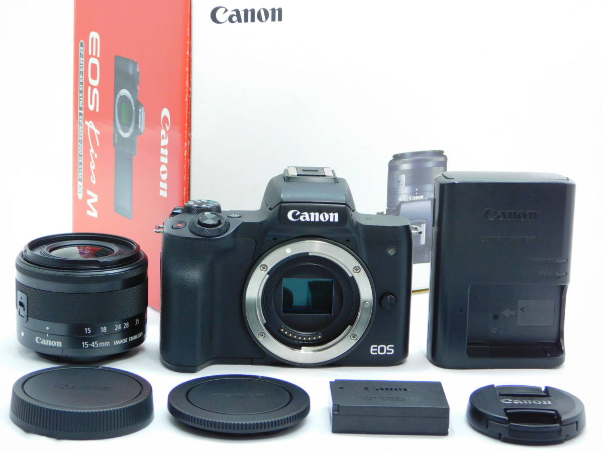 Canon キヤノン EOS Kiss M EF-M15-45 IS STM レンズキット ブラック