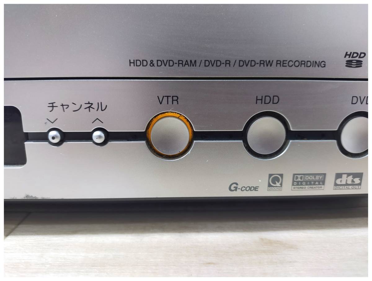 東芝 TOSHIBA カンタロウ AK-V100 VHS HDD DVD プレイヤー 送料無料 通電確認OK リモコン欠品 現状品の画像5