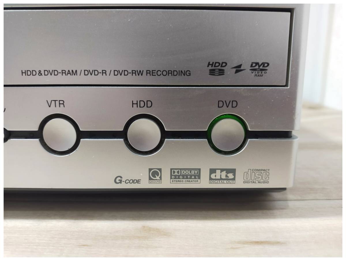 東芝 TOSHIBA カンタロウ AK-V100 VHS HDD DVD プレイヤー 送料無料 通電確認OK リモコン欠品 現状品の画像7