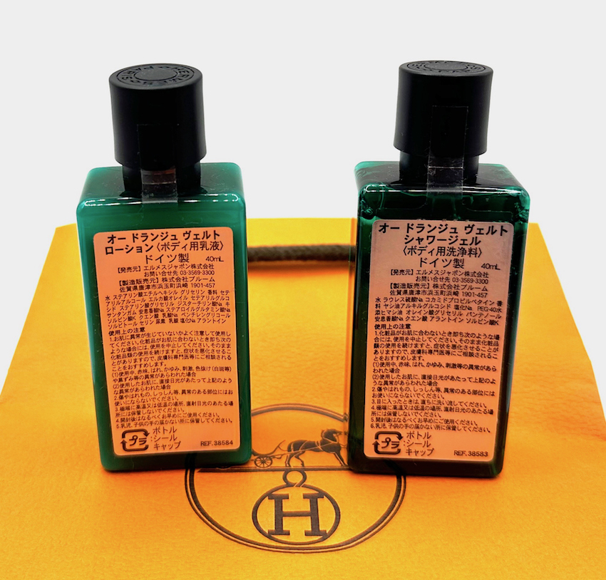 ★エルメス・オードランジュ ヴェルト Eau d'orange verte・BODY LOTION 40ml & BODY SHOWER GEL 40ml・★未使用(トラベルサイズ)・箱無_画像2