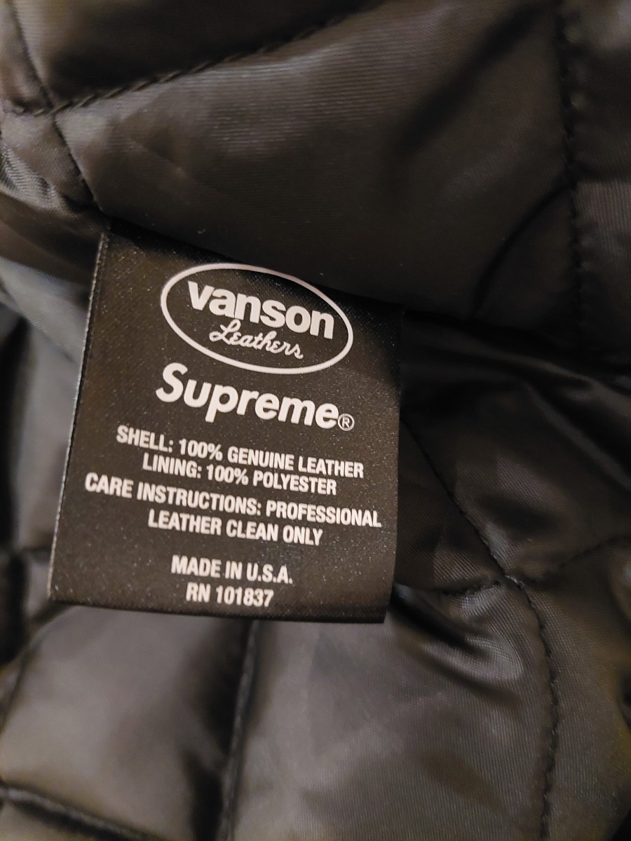 Supreme Vanson Leathers コラボ 未使用品 タグ
