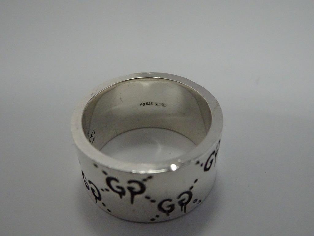BFW25★グッチ/GUCCI リング 指輪 ゴースト シルバーリング 刻印19 実寸#18 Lサイズ 箱 保存袋の画像4