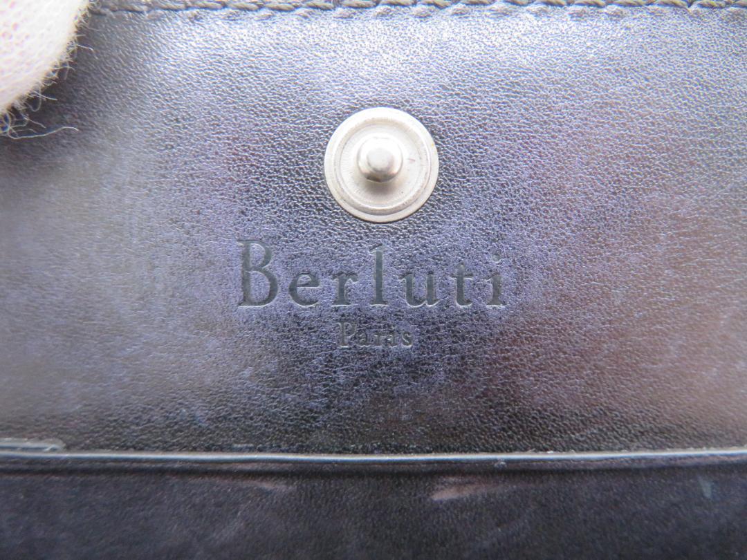 BFE17☆ベルルッティ/Berluti カリグラフィ カヤ コインケース 小銭