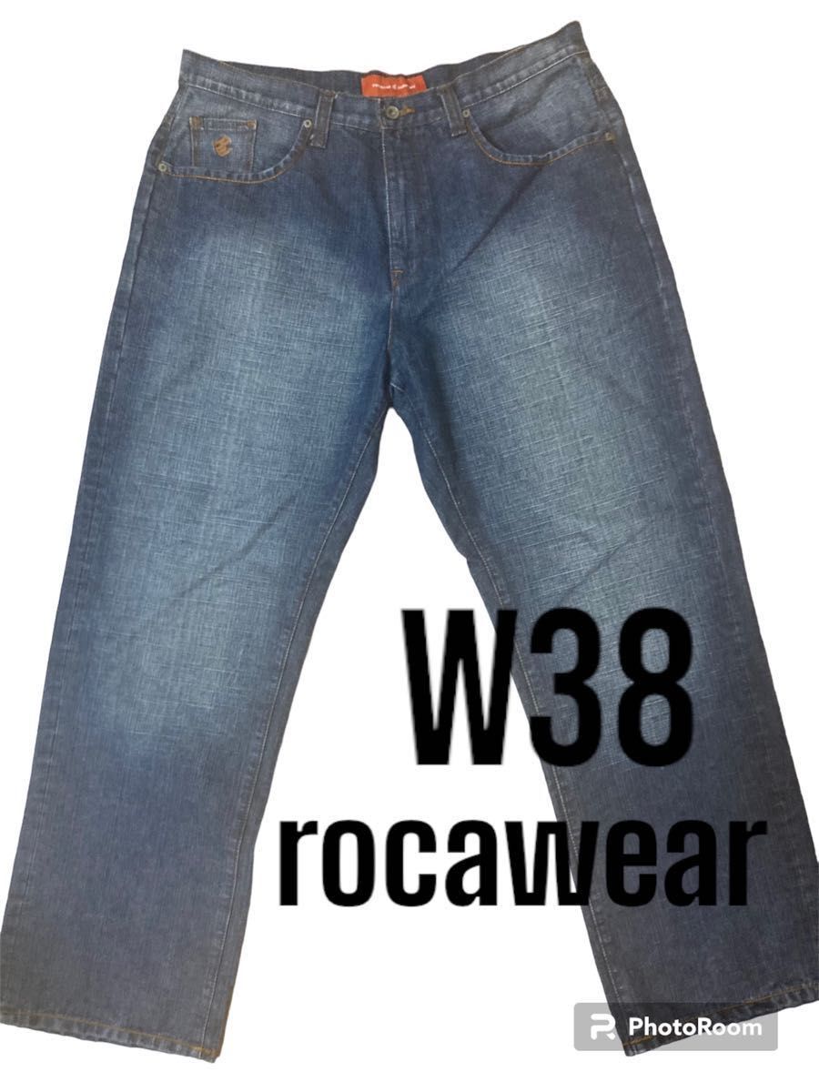 【Roca Wear】90s デニム ジーンズ メンズ 38 バギー 極太 デカ履き B系 y2k
