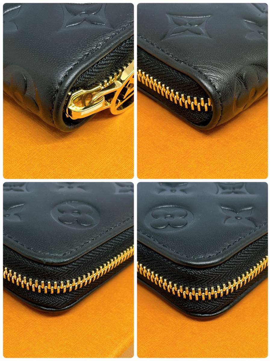 オススメ品!!!ルイヴィトン エンボス ラウンドファスナー長財布