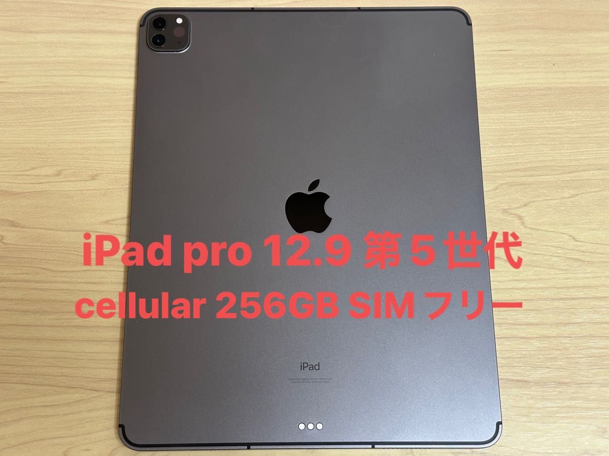 iPad Pro 12.9インチ 第5世代 cellular 256GB SIMフリー スペースグレイ M1 アイパッド セルラー
