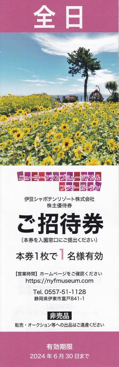 使い勝手の良い 伊豆シャボテンリゾート株主優待券全枚