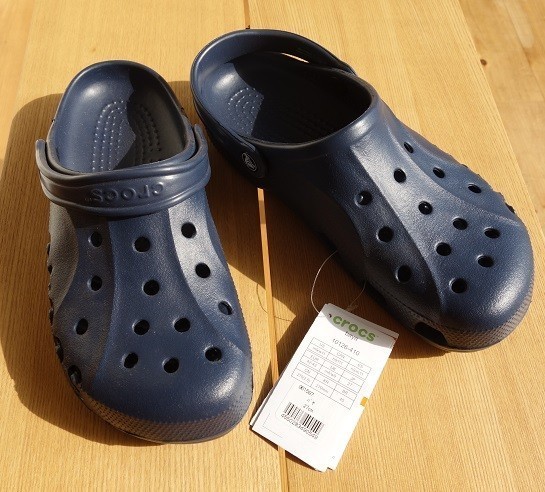 MN-0625-003.5 新品 『2足セット販売』 クロックス CROCS ストラップ サンダル ネイビー グレー M9 W11の画像3