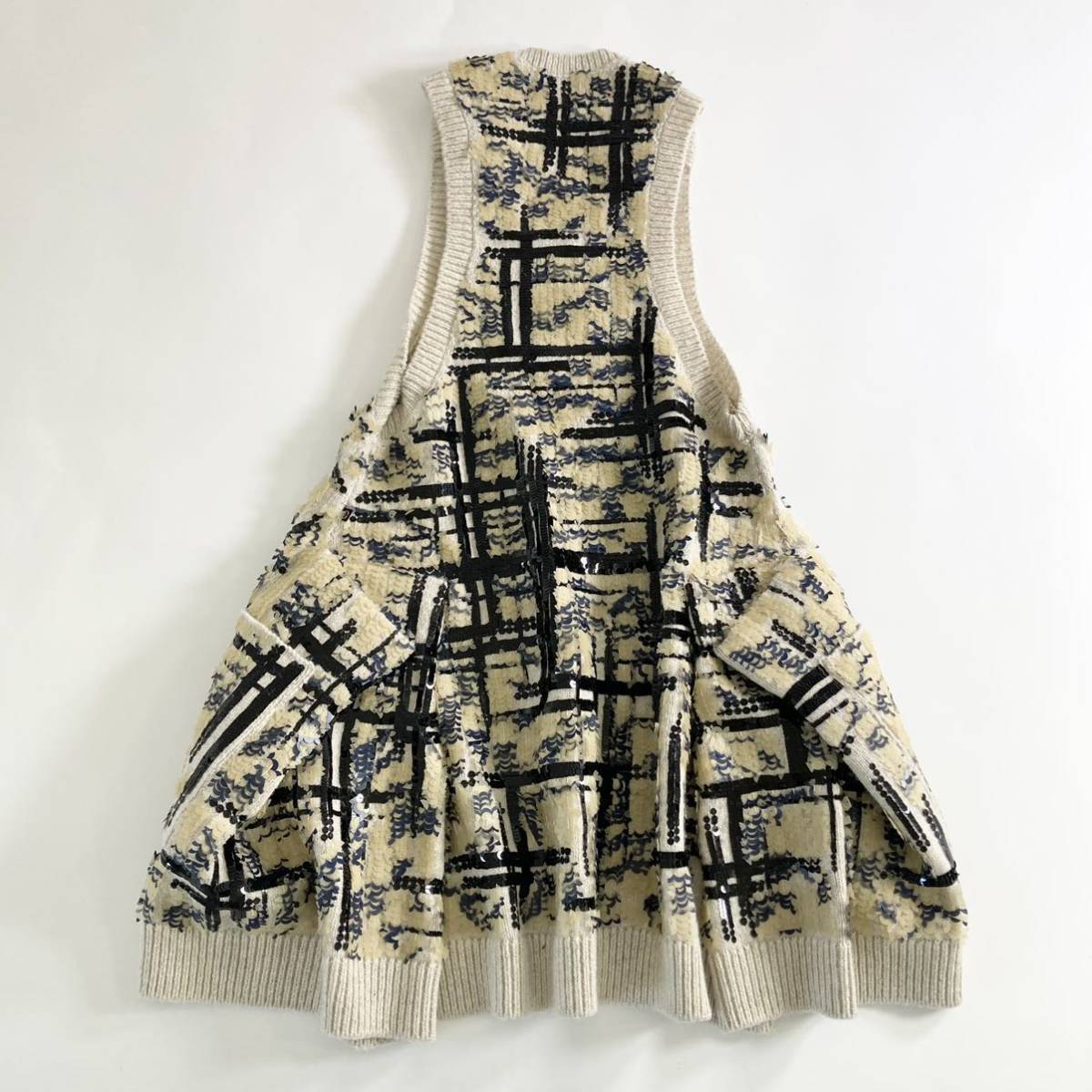 31f2《美品》22FW LOUIS VUITTON ルイヴィトン スパンコールカシミアT