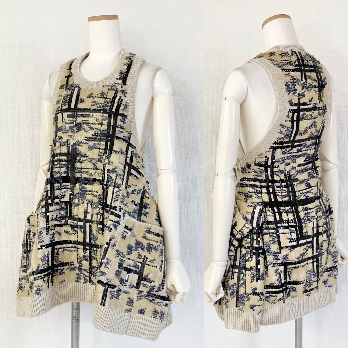 31f2《美品》22FW LOUIS VUITTON ルイヴィトン スパンコールカシミアT