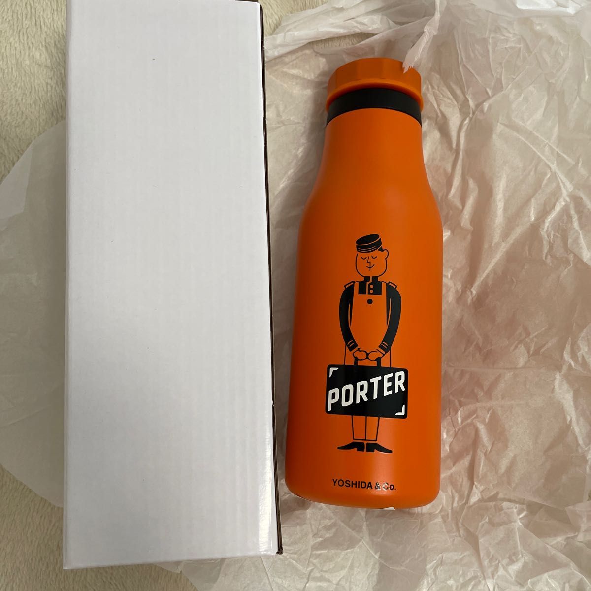 スターバックス PORTER ポーター オレンジ ステンレスボトル タンブラー-