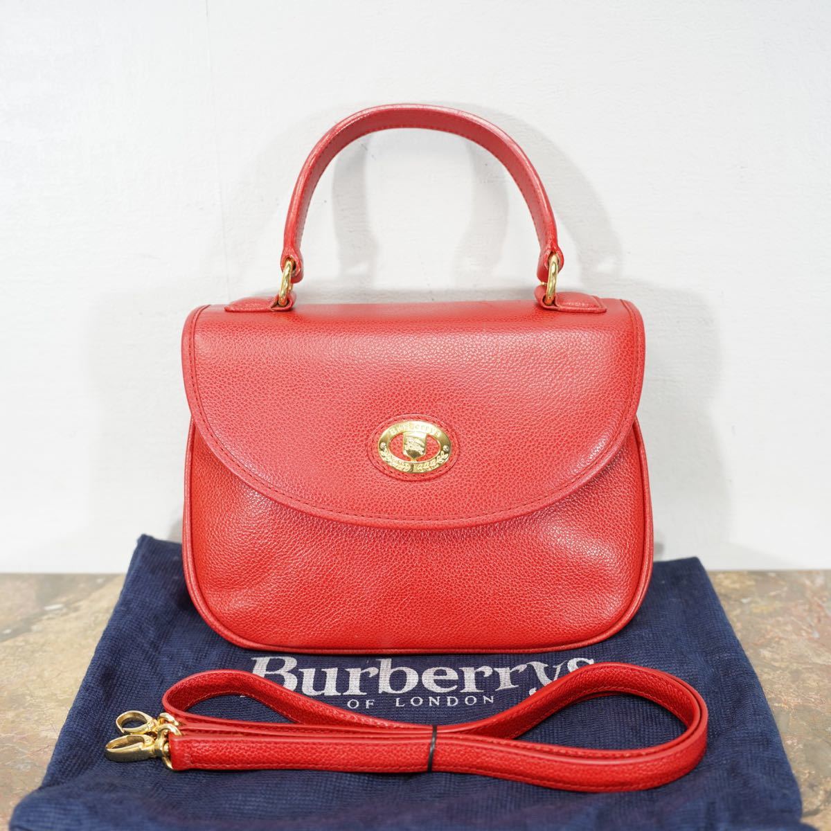 Burberrys LOGO LEATHER 2WAY SHOULDER BAG/バーバリーズロゴレザー