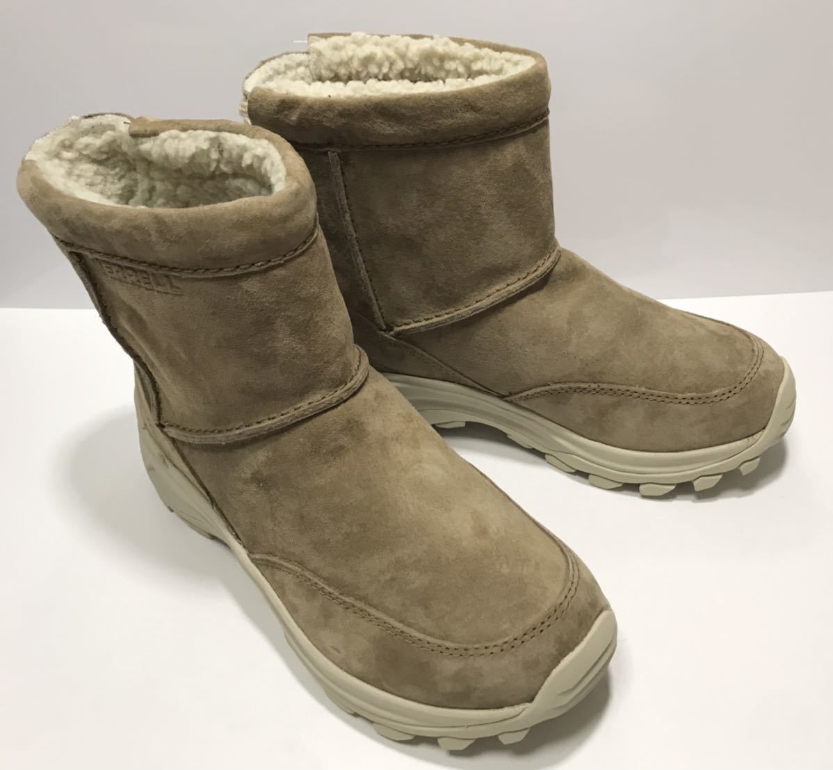 美品!! MERRELL メレル J005118 WINTER PULL ON BOOT CAMEL ウィンター プルオン ブーツ キャメル 25cm womens US 8.0 撥水 スエード_画像1