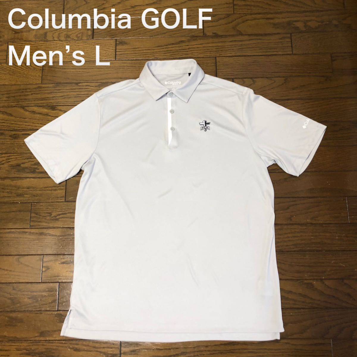 【送料無料】Columbia GOLF 半袖ポロシャツ　グレー　メンズLサイズ　コロンビアゴルフウェア