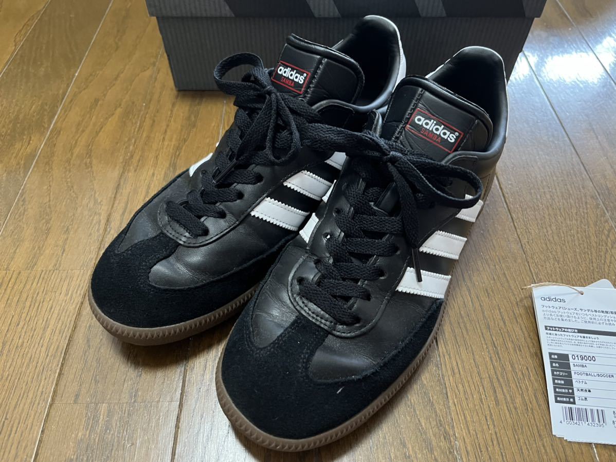 ◇ Adidas Samba LEATHER 天然皮革 黒 26.5 cm アディダス サンバ