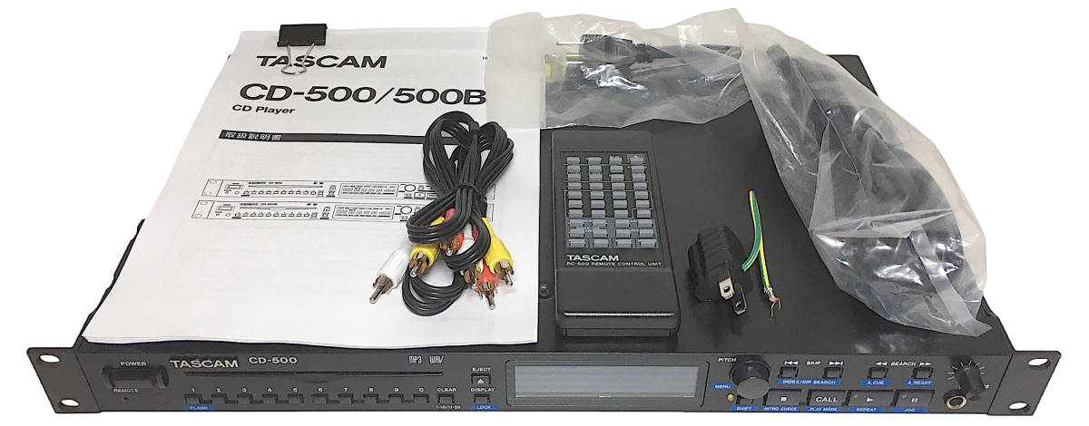 TASCAM CDプレーヤー 業務用1U CD-500 (TA0007-0033) - オーディオ機器