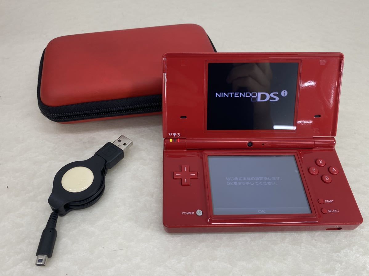 美品】DSi ニンテンドーDS i レッド 動作品 初期化済 本体 互換コード