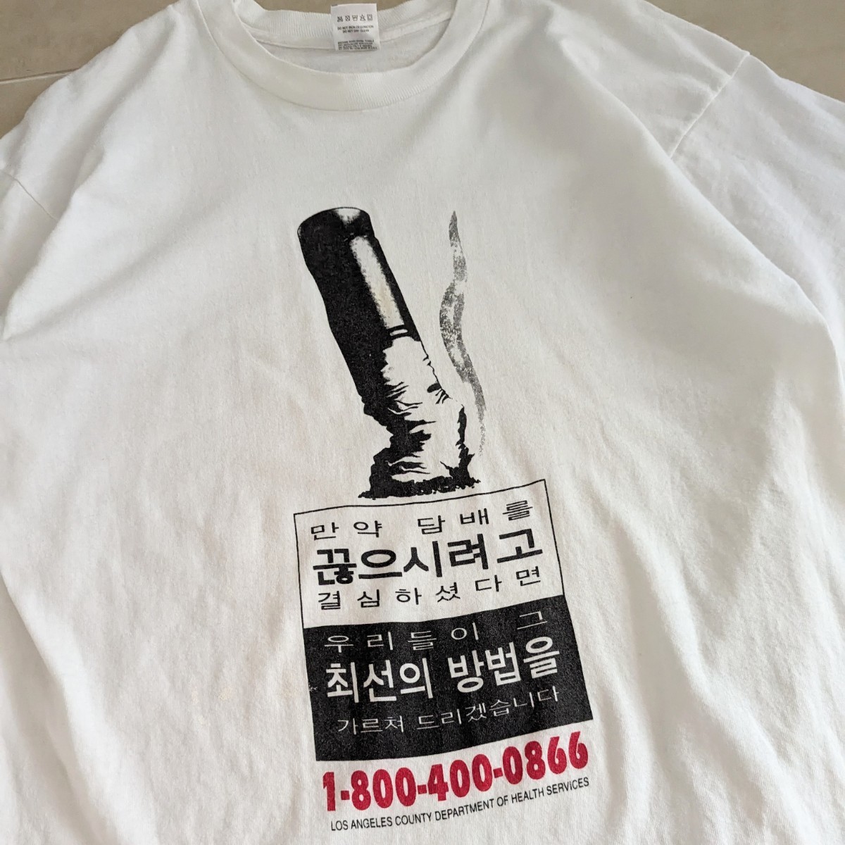 第1位獲得!】 USA製 即 漢字 韓国 タバコ 禁煙 Tシャツ 希少デザイン