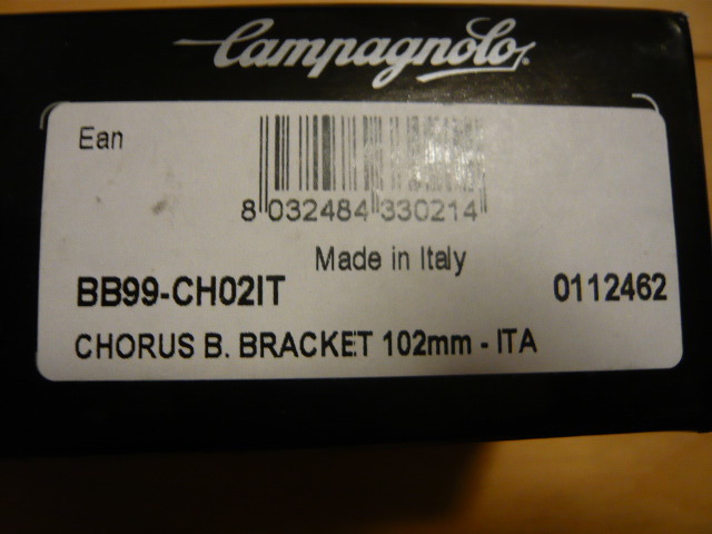 Campagnolo カンパニョーロ Chorus コーラス ITA イタリアン 102mm BB99-CH02IT スクエアーテーパータイプ