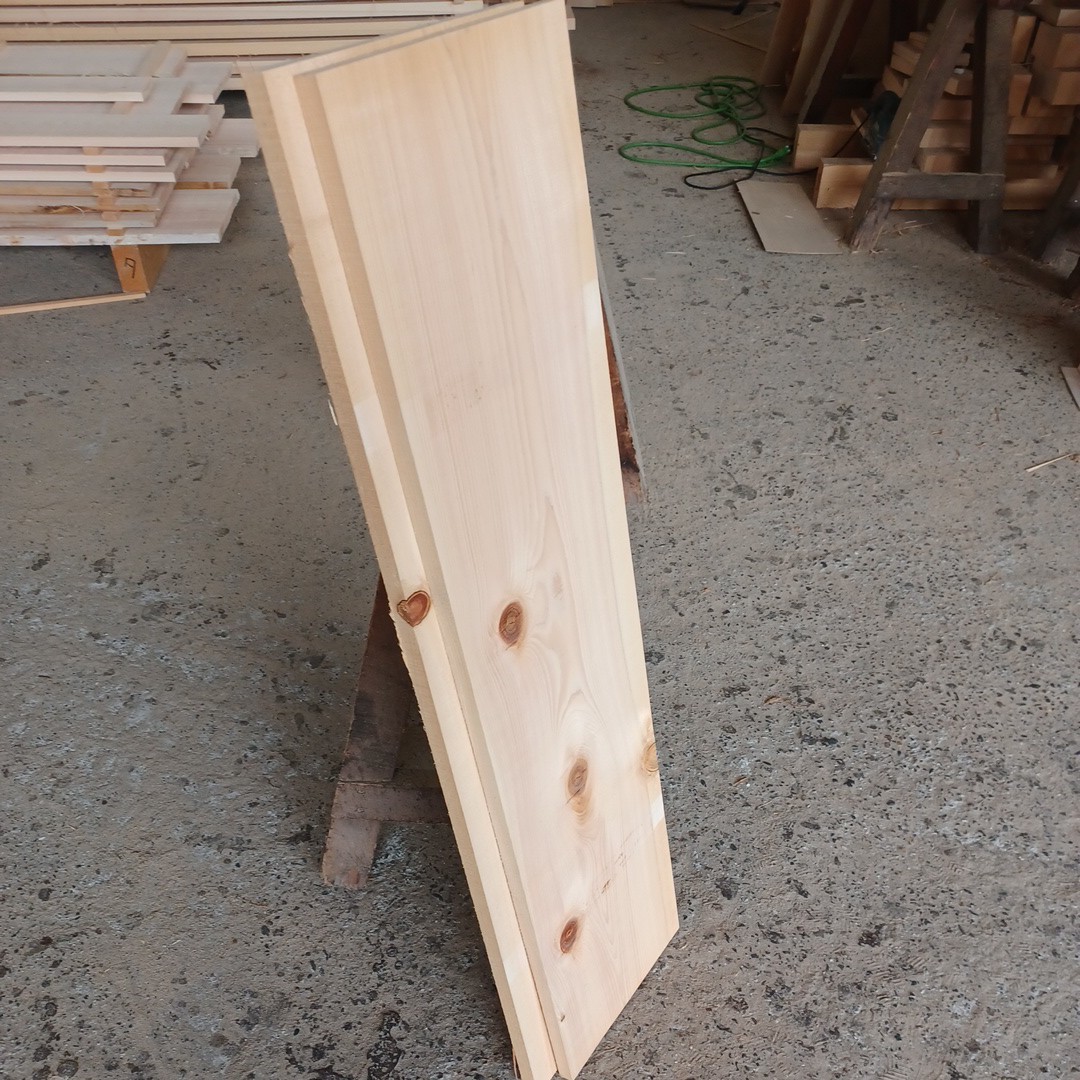 B-1292【98.5×25×2cm】 国産ひのき 　節板 　2枚セット　テーブル 　棚板　 看板 　一枚板　 桧　 檜　無垢材　 DIY_画像7