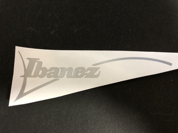 Ibanez ヘッドロゴ ステッカー シルバー #DECAL-IBANEZ1-SILVER_画像1