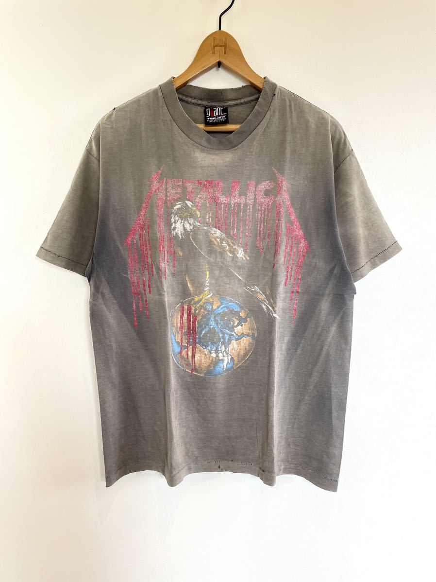 90sヴィンテージ Metallica メタリカ バンドtシャツ pushead - Tシャツ