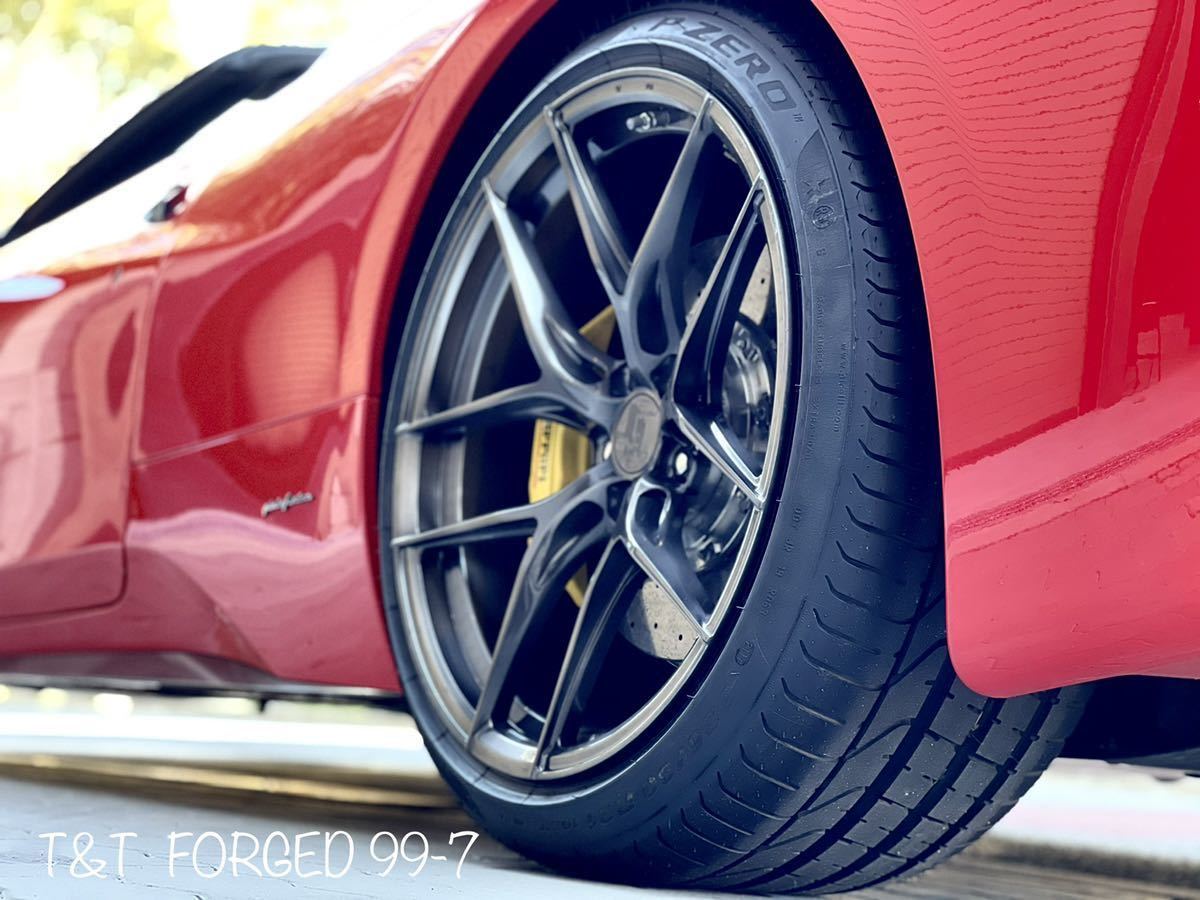 F21 R22インチ 4本セット T&T forged 鍛造 ホイール フェラーリ 458 f12 488 f430 812 360 F8 スペチアーレ ローマ sf90 等に PCD114.3_画像5