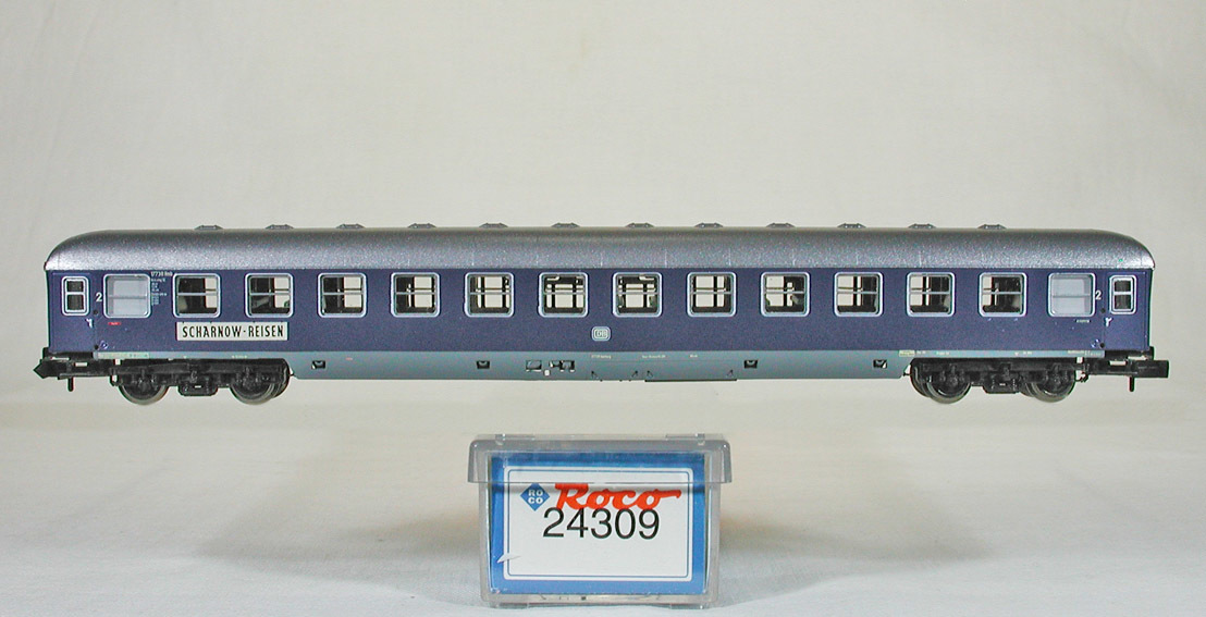 ROCO #24309 ＤＢ（旧ドイツ国鉄） Ｂｃｕｍｇ-５４型団体旅行用簡易寝台車（SCHARNOW-REISEN）　ダークブルー_画像1