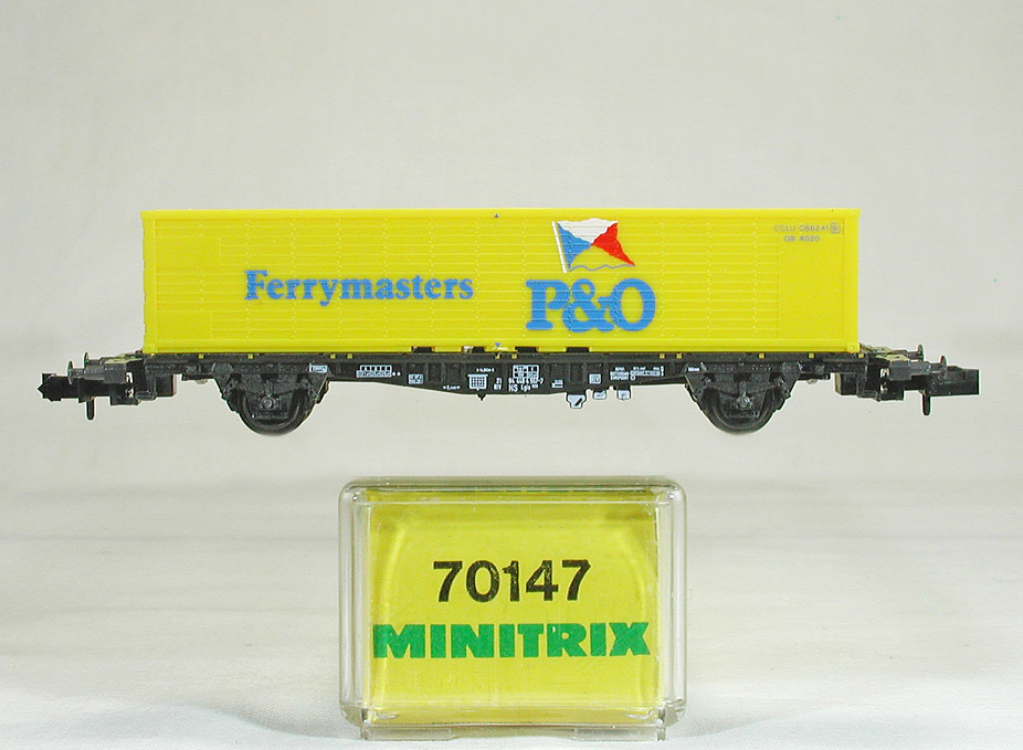 MINITRIX #70147 ＮＳ （オランダ国鉄） Lgjs323型コンテナ専用貨車 Ｐ ＆ Ｏ Ferrymasterコンテナ搭載　（限定品）_画像1