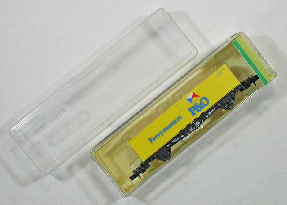 MINITRIX #70147 ＮＳ （オランダ国鉄） Lgjs323型コンテナ専用貨車 Ｐ ＆ Ｏ Ferrymasterコンテナ搭載　（限定品）_画像3