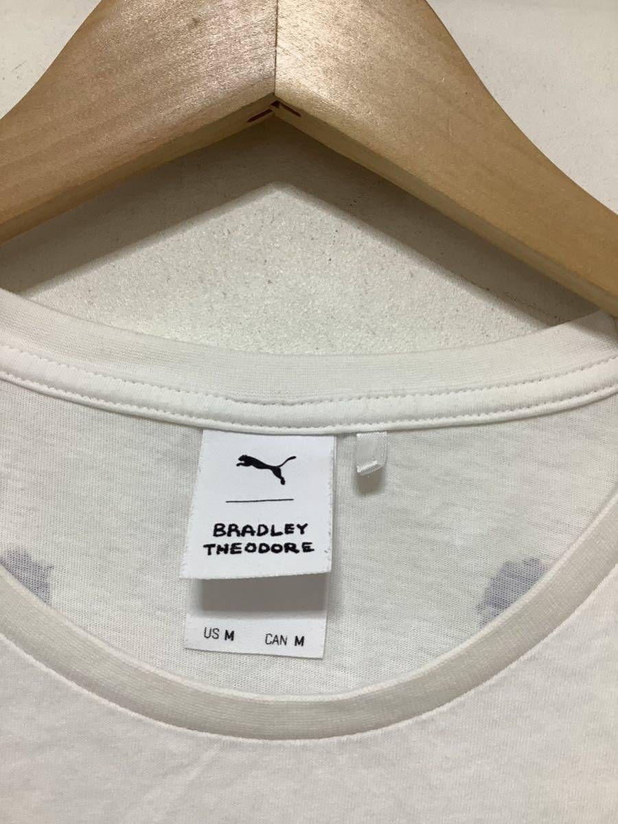 の1158 PUMA プーマ BRADLEY THE ODORE ブラッドリーセオドア 半袖Tシャツ プリントTシャツ M ホワイト スカル クロスボーン_画像3