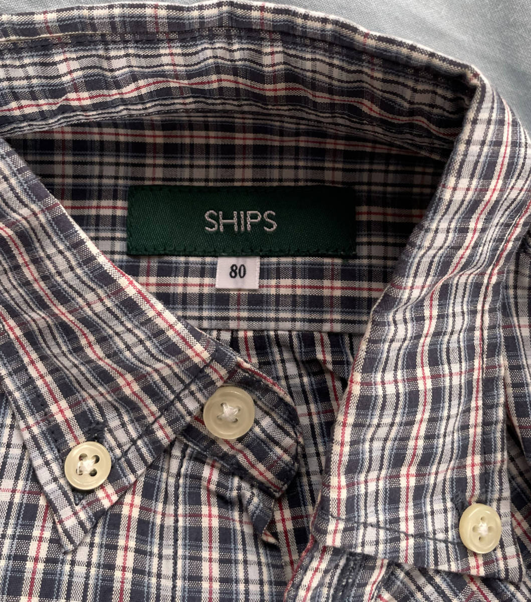 SHIPSボタンダウンシャツ、 サイズ「80」_画像4