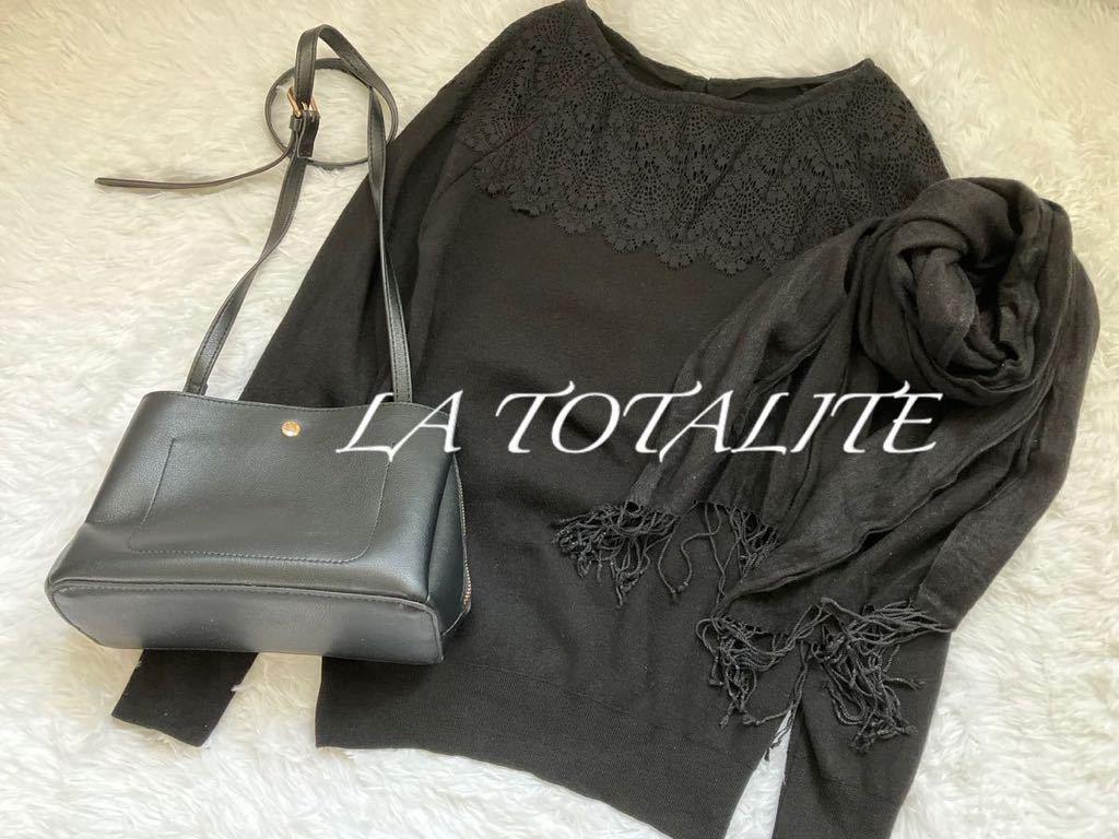  La Totalite race knitted pull over black 
