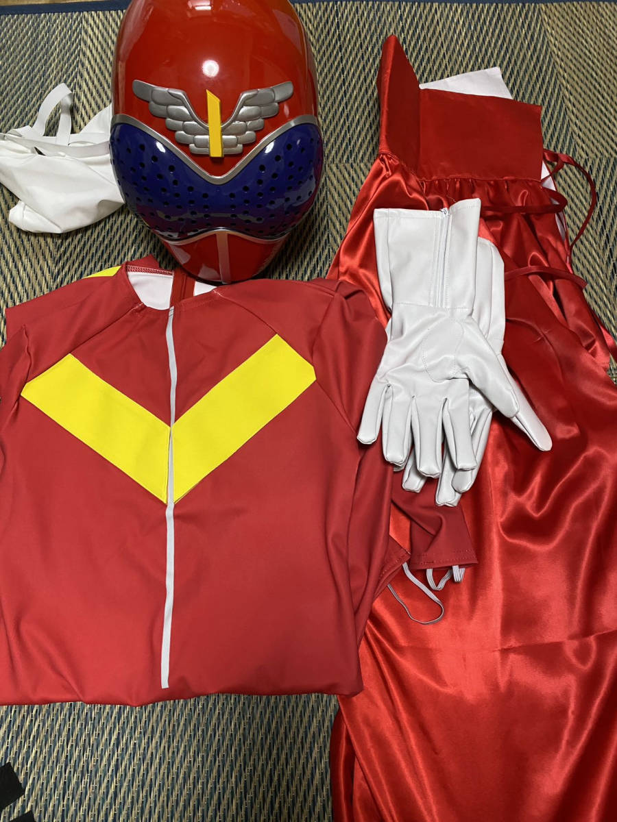 秘密戦隊ゴレンジャー コスプレ衣装+ベルト+マスク+靴+手袋 全 秘密戦隊ゴレンジャー コスプレ衣装+ベルト+マスク+靴+手袋 全