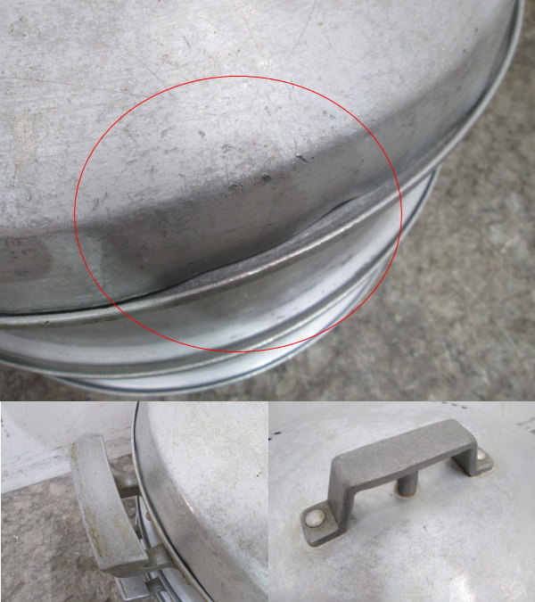 中古廚房 アルミ 3段蒸し器 570×480×480 丸形 セイロ付 /23F1603