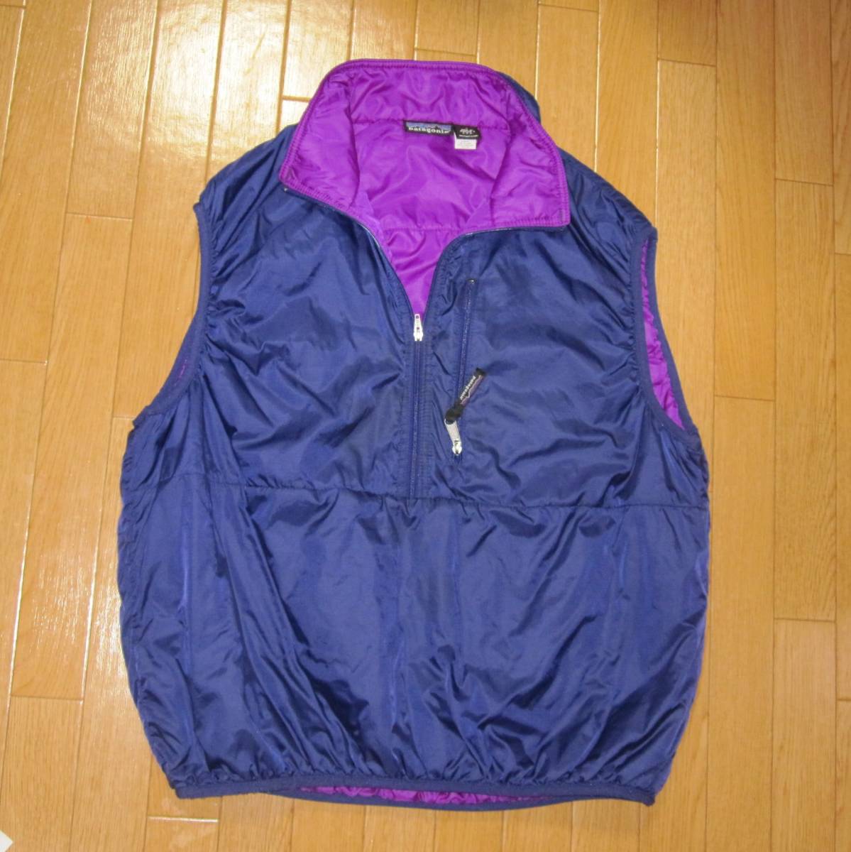 ☆ ’95 パタゴニア パフボール ベスト (L) （ブルーベリー×ブライトパープル) 　patagonia puffball vest USA製 90s vintage_画像2