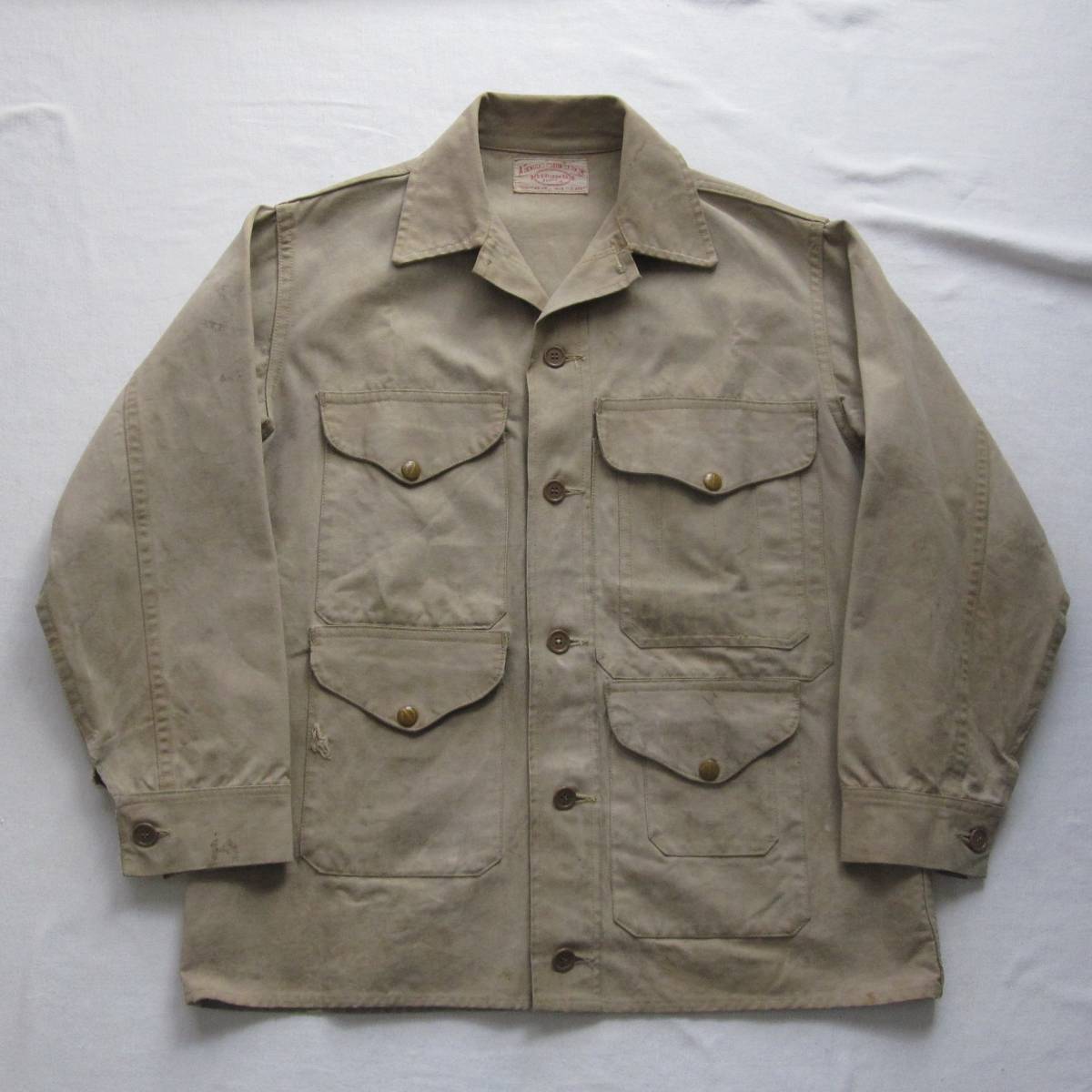 ☆30s FILSON クルーザー ジャケット / Vintage Filson Tin Cloth Cruiser Jacket / ハンティング / フィルソン / 30s 20s 10s ビンテージ 