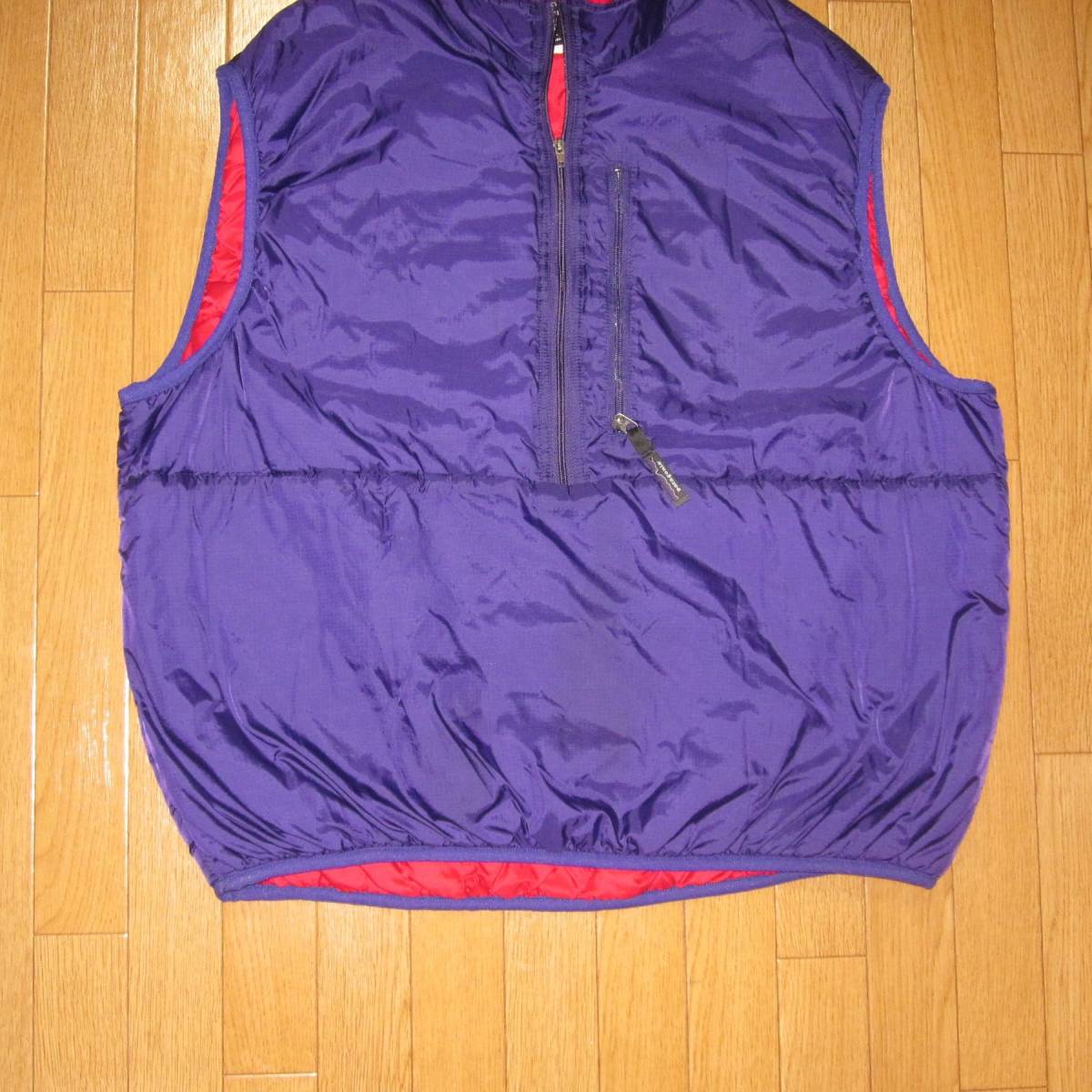 ☆90s パタゴニア パフボール ベスト (XL) 1998年 / USA製 / 紫×赤　 / ビンテージ レトロ　r2 R4ジャケット　patagonia ダスパーカー