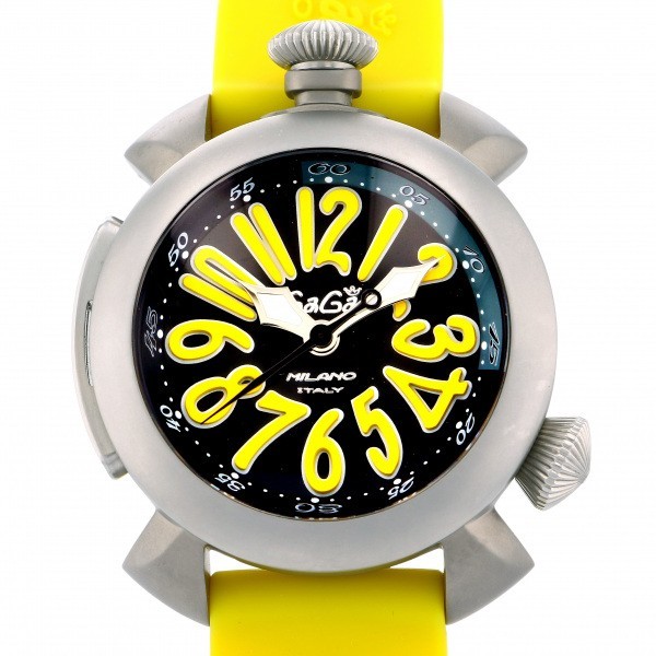 ガガミラノ GaGa MILANO ダイビング 48mm 5040.2 ブラック文字盤 新古品 腕時計 メンズ