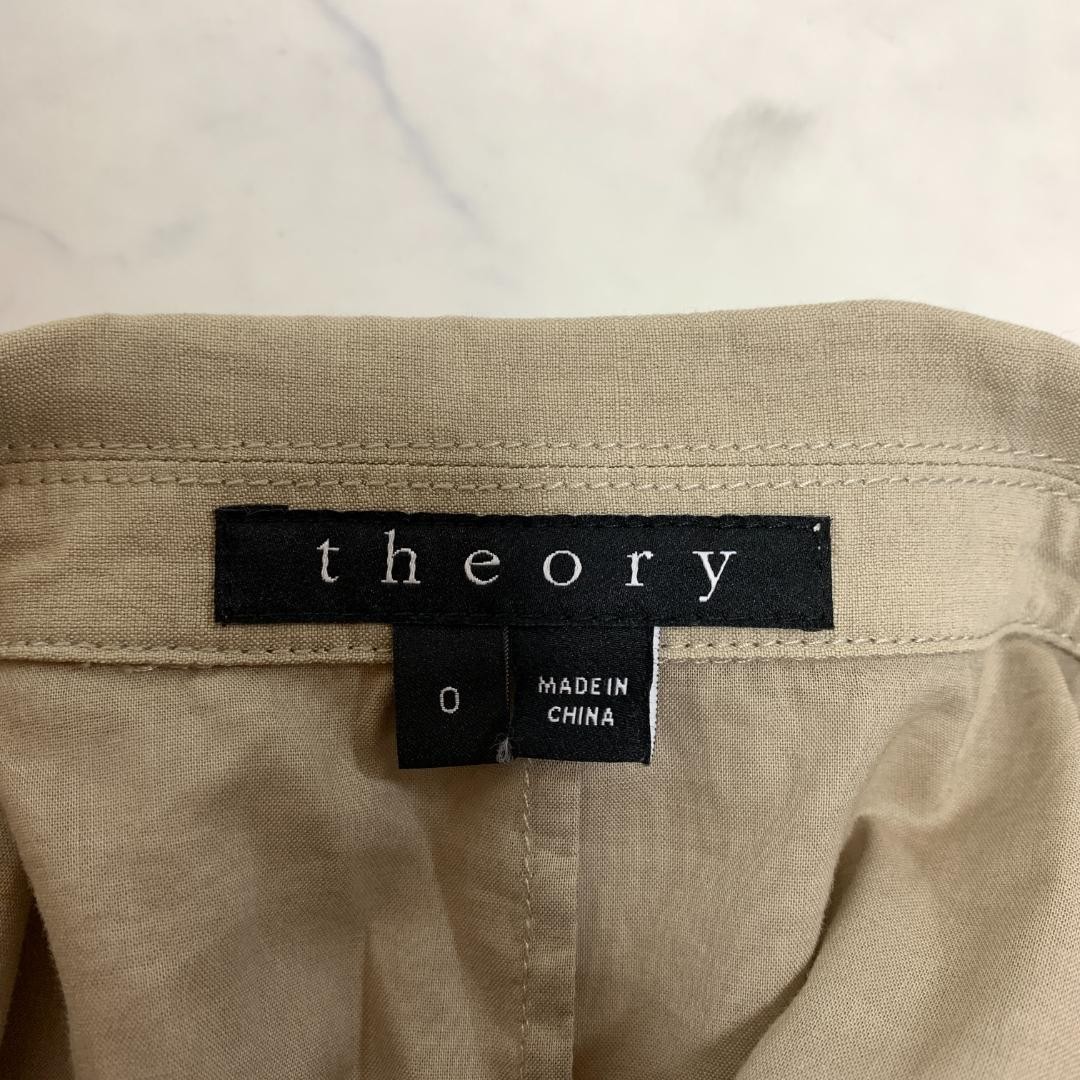 LA6291 theory tailored jacket flax thin beige theorylinen lining none 0