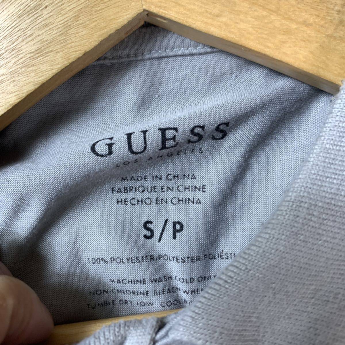 GUESS ゲス 半袖 メンズポロシャツ グレー 大きいサイズ感 S YS116_画像4