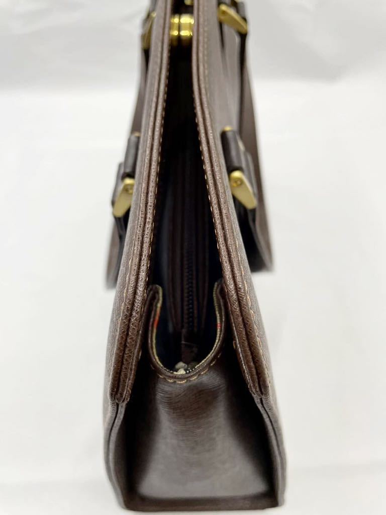 未使用品 バーバリー ハンドバッグ ダークブラウン レディース メンズ