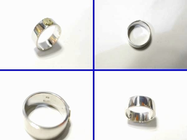 0 как новый серебряный 925 K18 желтое золото кольцо кольцо 18.5 номер R0214