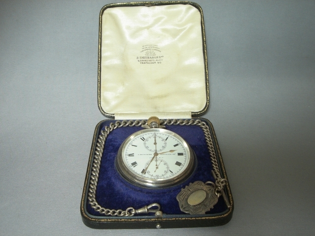 超爆安 スミス S SMISHS & SONS 1905年製 銀製：懐中時計・クロノ