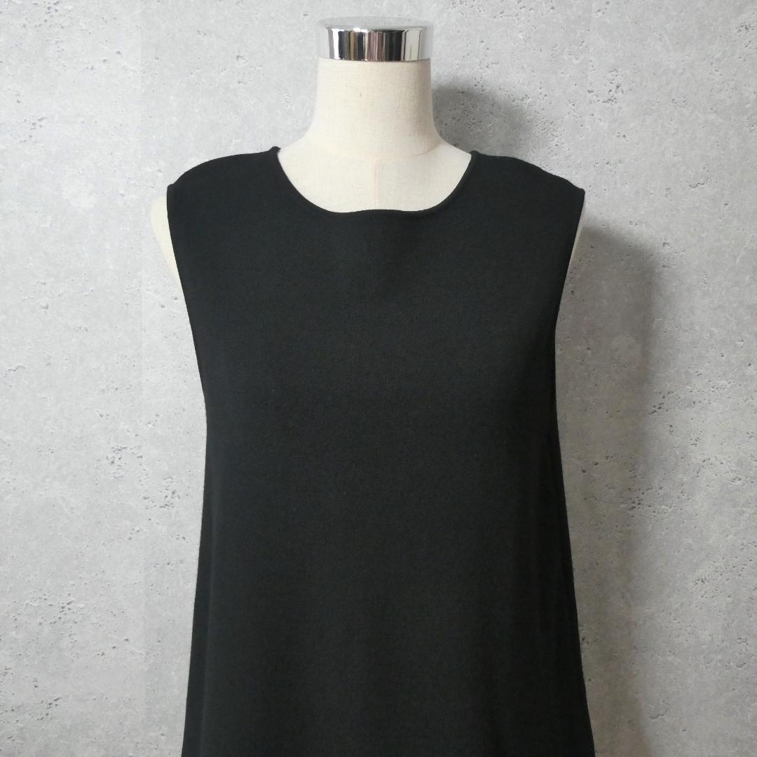 美品 FOXEY フォクシー バックリボン ロング丈 ノースリーブ ニット