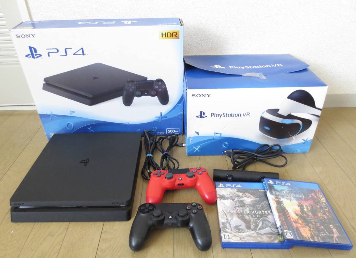 SONY ソニー PlayStation4 PS4 CUH-2100A ブラック 500GB 本体+VR