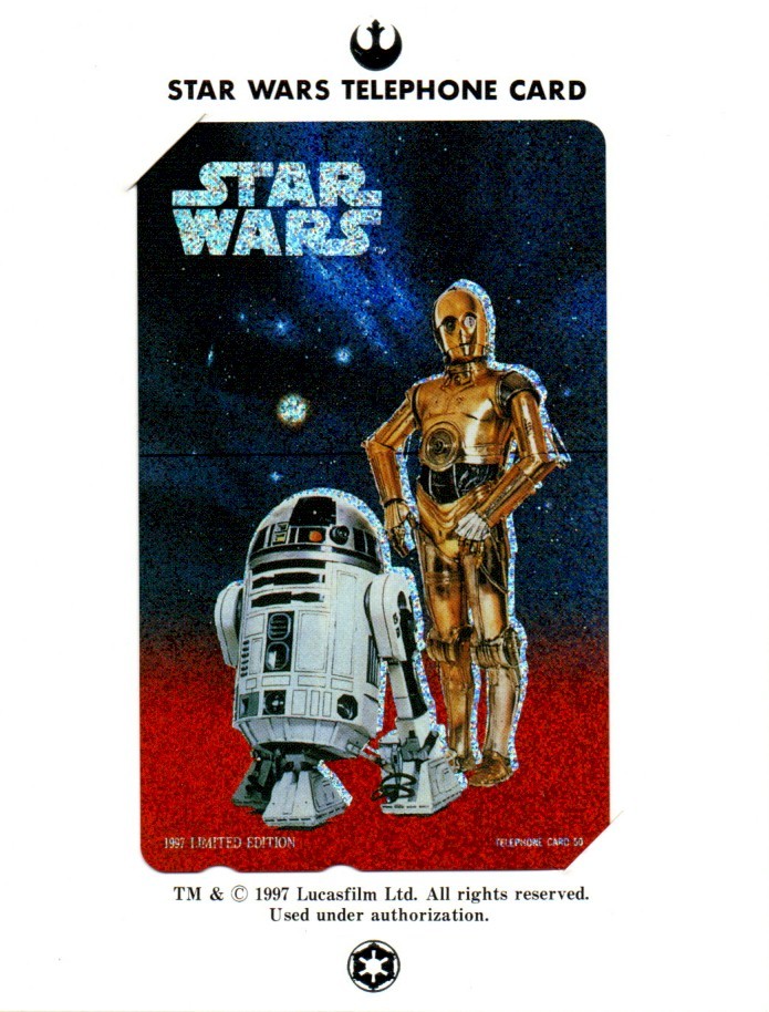 スターウォーズ「R2-D2＆C-3PO」テレホンカードの画像1